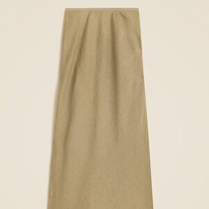 NWT J Crew Gwyneth Linen Slip Midi Skirt - Dusty Fatigue - XS Tall